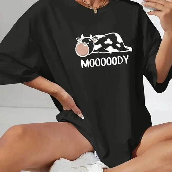 Print Drop Shoulder T-shirt - Picture 4 of 4